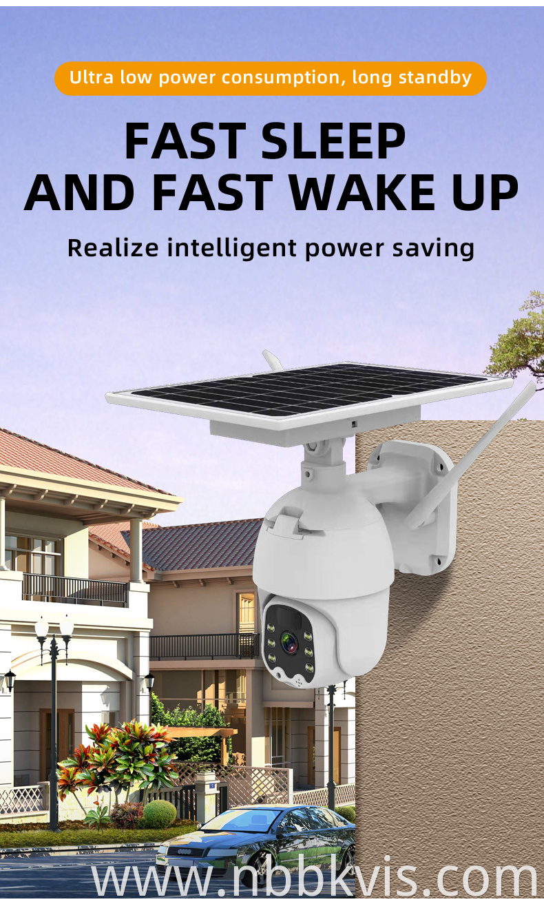 Surveillance Wireless Pan Powered Security Solar Camera